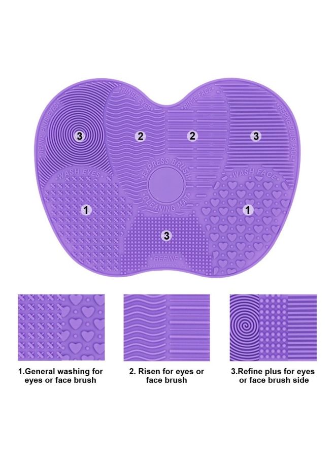Loquat Silicone Makeup Brush Cleaning Mat Purple - Image 2