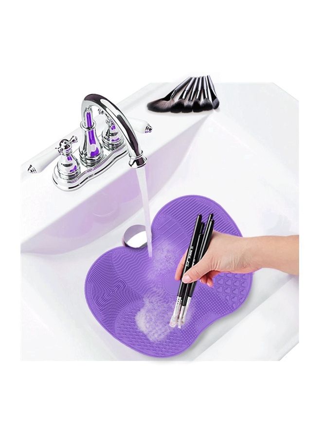 Loquat Silicone Makeup Brush Cleaning Mat Purple - Image 4