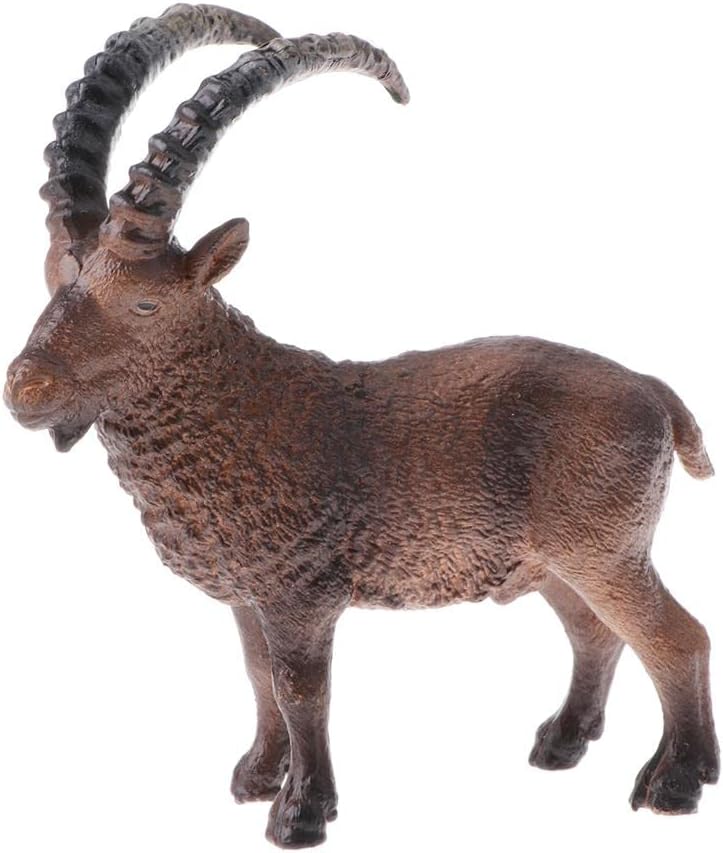 كلاراكو مجموعة متنوعة من مجسمات حيوانات بلاستيكية من الغابة وحديقة الحيوانات والمزرعة: فيل، نمر، بقرة، ماعز - Image 1