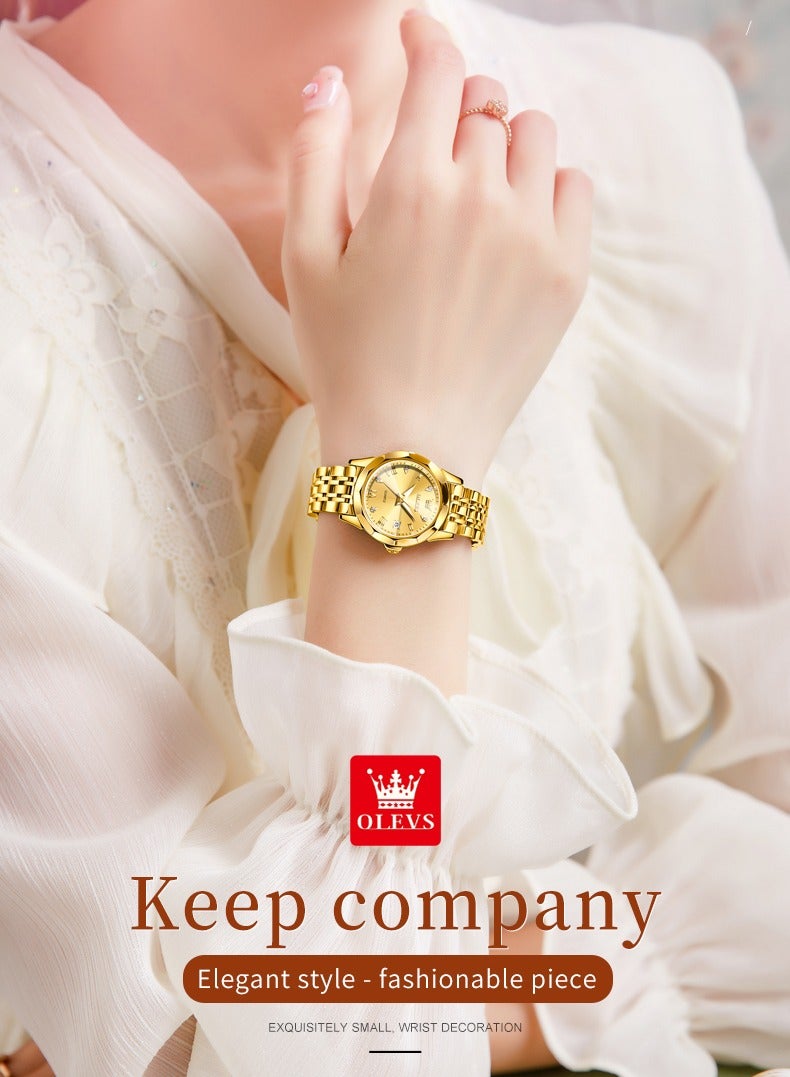 OLEVS Watches for Women Stylish Stainless Steel Water Resistant Quartz Analog Watch 9931 - Image 3