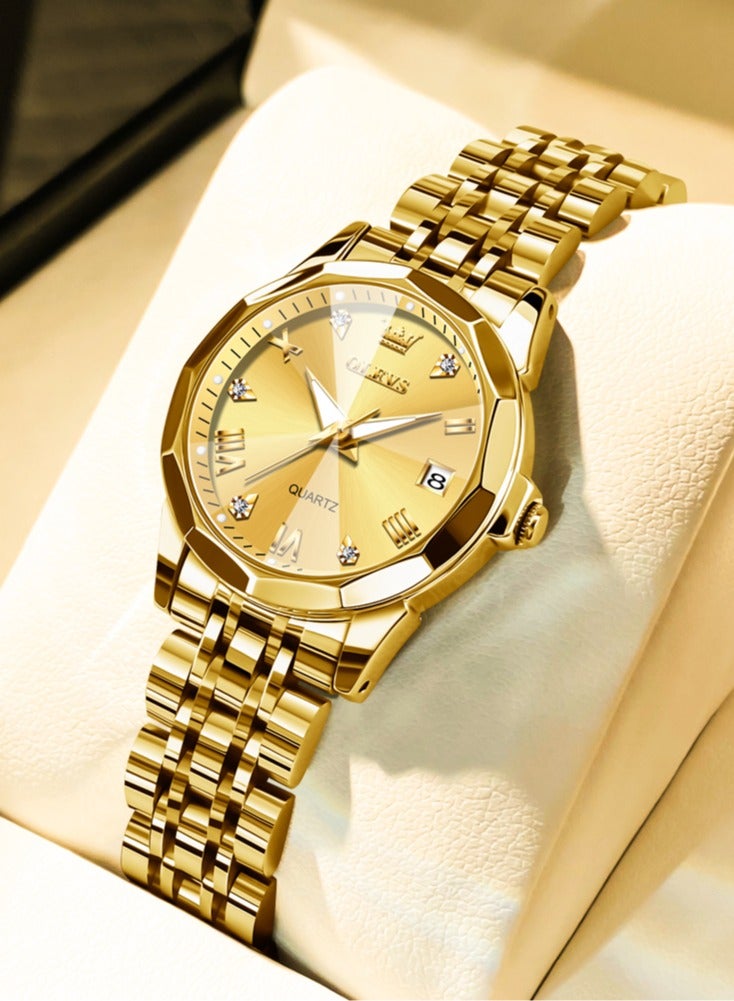 Elegant women's watches made of stainless steel and water-resistant quartz analog 9931