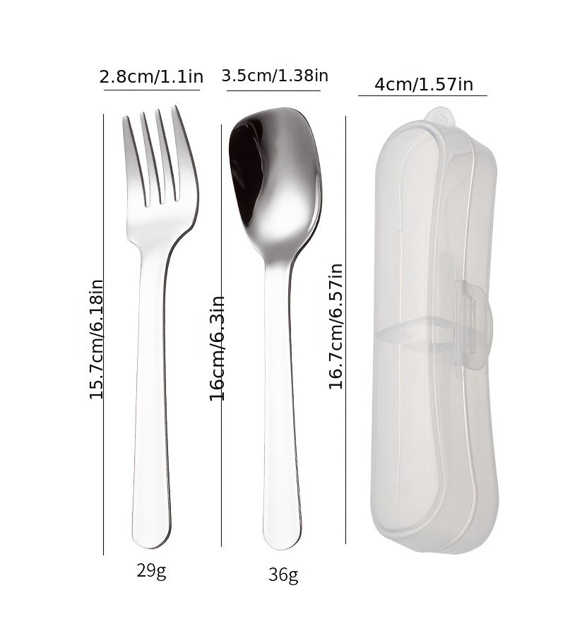 Personalized Customization Golden Color 304 Stainless Steel Spoon Set Thickened Square Headed Spoon Fork Set Portable Durable Household Eating Cutlery With Box - Image 2