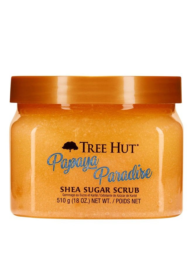 Tree Hut Papaya Paradise Shea Sugar Scrub | Exfoliating Body Scrub Removes Dead, Dry Skin for a Soft & Hydrated Feel | Nourishing Essential Body Care | 18 fl oz.  - Image 1