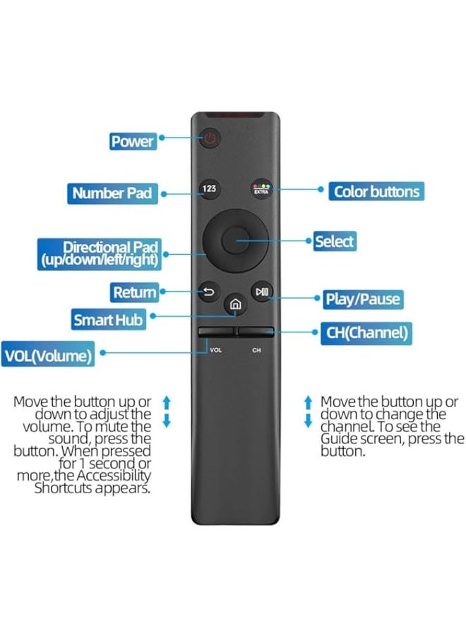Universal Remote Control Support 2K 4K 8K 3D HD UHD Curved LED QLED Smart TVs and Old TVs BN59-01259B/D/E BN59-01241A /60A/66A UN32/40/43/49/50/55/58/65/75 KS/KU/MU 6/7/8/9 Series