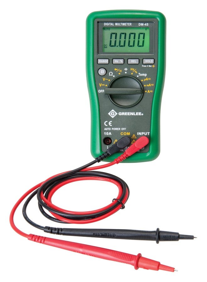 Greenlee - Dmm, 600V Ac/Dc, 10A, Cap,Temp, Elec Test Instruments (DM-45), Black - Image 2