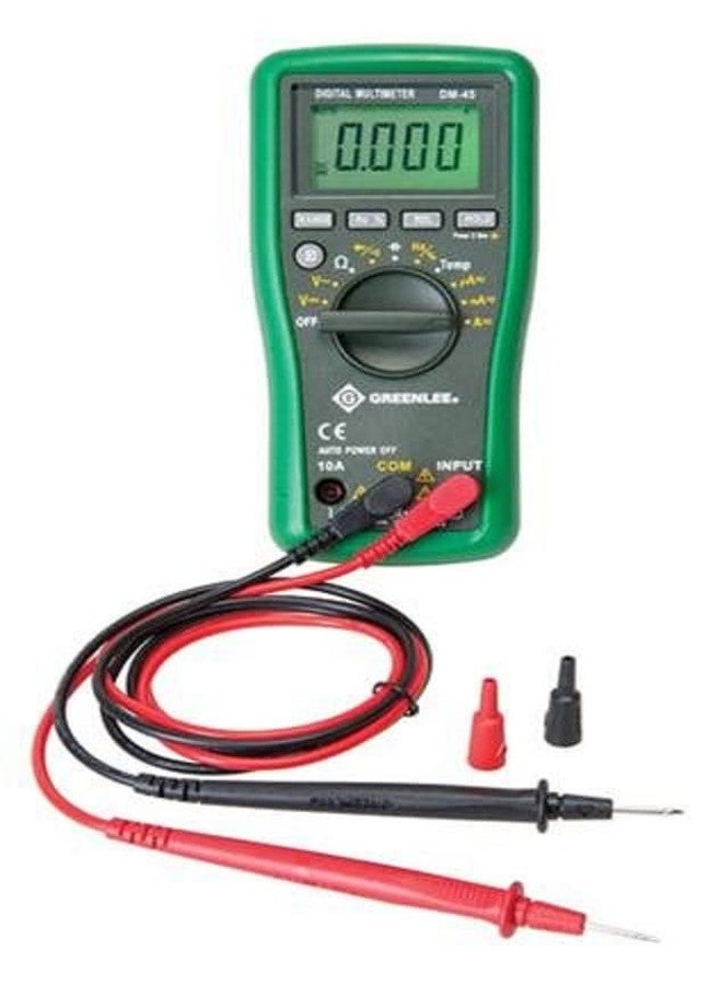 Greenlee - Dmm, 600V Ac/Dc, 10A, Cap,Temp, Elec Test Instruments (DM-45), Black - Image 1