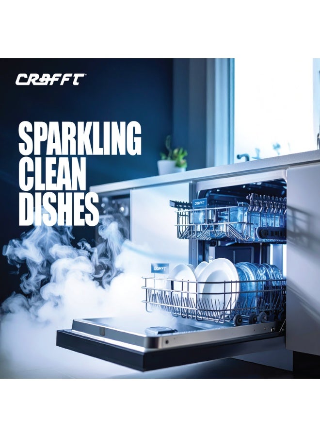 كرافت غسالة صحون Crafft، 8 برامج، تتسع لـ 13 مجموعة صحون، غسل قوي 45°م، رفان، زر ضغط - Image 3