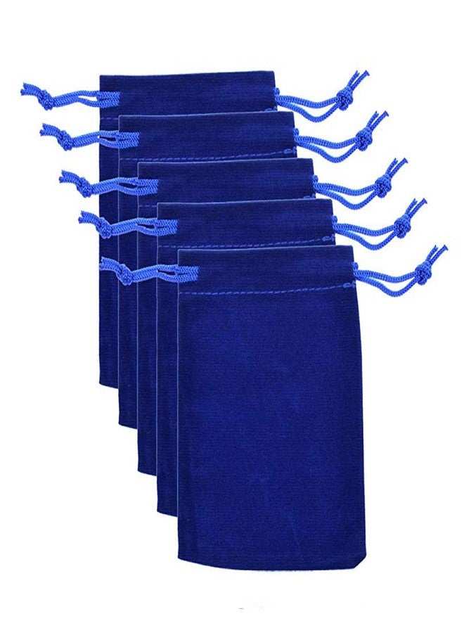 Teensery 25 Pcs Velvet Cloth Drawstring Bags, Jewelry Pouches, Gift Packaging, Sachet Bags, Party Wedding Favor, 2 x 2.75 Inch (Royal Blue) - Image 2