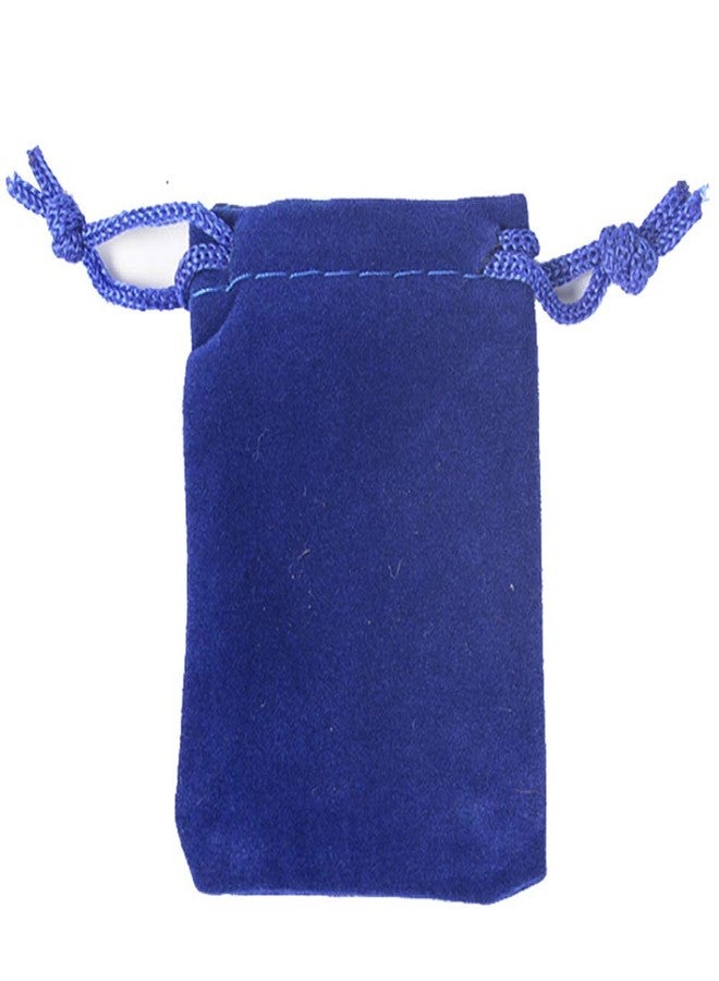 Teensery 25 Pcs Velvet Cloth Drawstring Bags, Jewelry Pouches, Gift Packaging, Sachet Bags, Party Wedding Favor, 2 x 2.75 Inch (Royal Blue) - Image 3