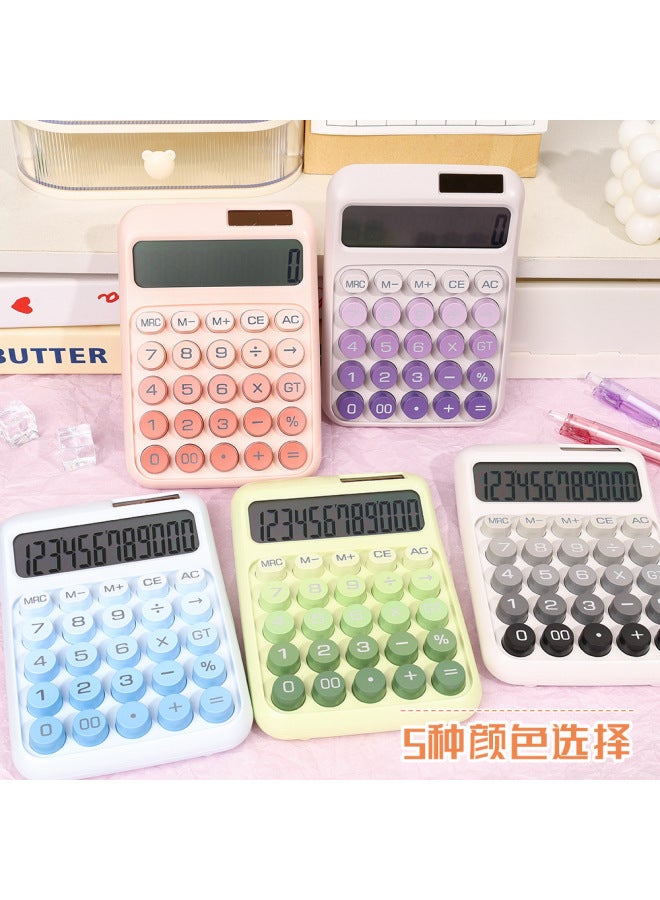 Creative Gradient High-aesthetic Calculator With Dual Power Large Keys For Student And Office Use Desktop Calculator - Image 4
