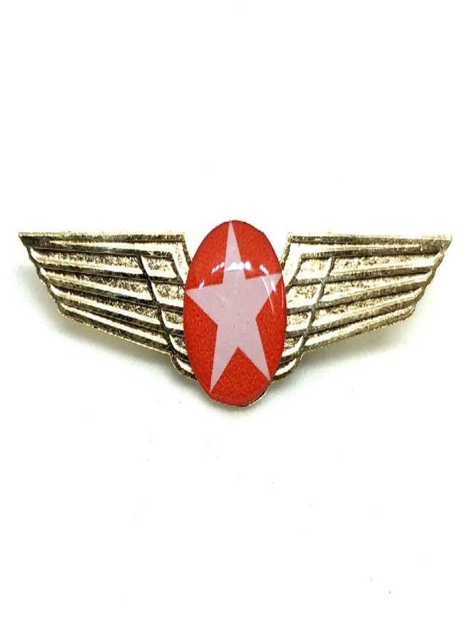 Pilot18 Red Star Uniform Wings Gold Electro-Plated Badge for Pilots - Image 1