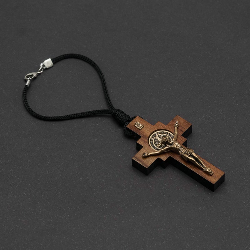 Intercession Car Rearview Mirror Rosary (St Benedict Crucifix) - Image 4