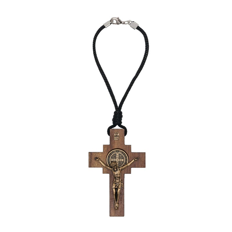 Intercession Car Rearview Mirror Rosary (St Benedict Crucifix) - Image 2