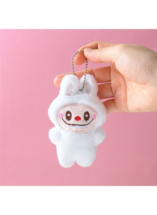 yongsheng Plush Doll with Keychain , Stuffed Doll Cartoon Premium Soft Plush Figure Toy for Ages 3 & Up, White，Keychains Cute Cartoon Keyring Car Key Pendant Women Wallet Pendants  - Image 1