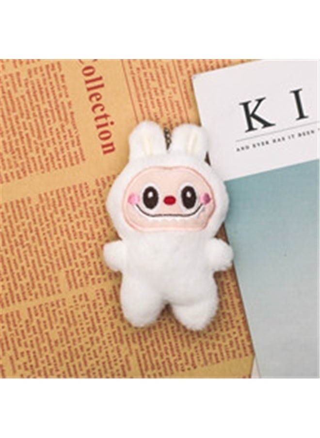 yongsheng Plush Doll with Keychain , Stuffed Doll Cartoon Premium Soft Plush Figure Toy for Ages 3 & Up, White，Keychains Cute Cartoon Keyring Car Key Pendant Women Wallet Pendants  - Image 3