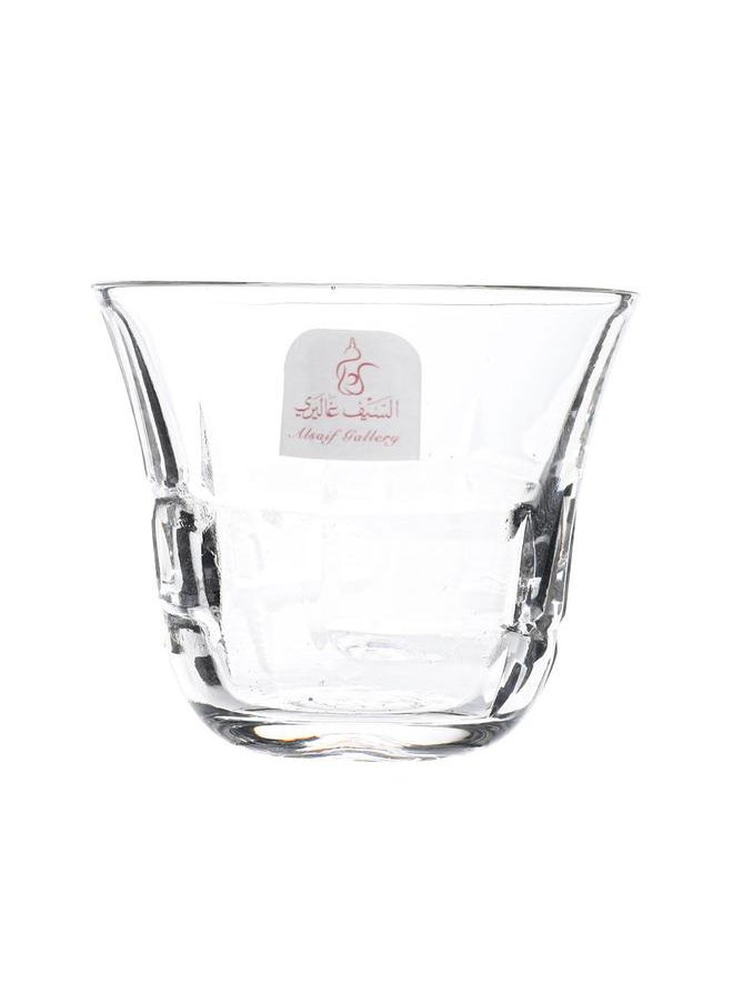 Alsaif Crystal Serving Set And Cups 18 Pieces Clear  - Image 2