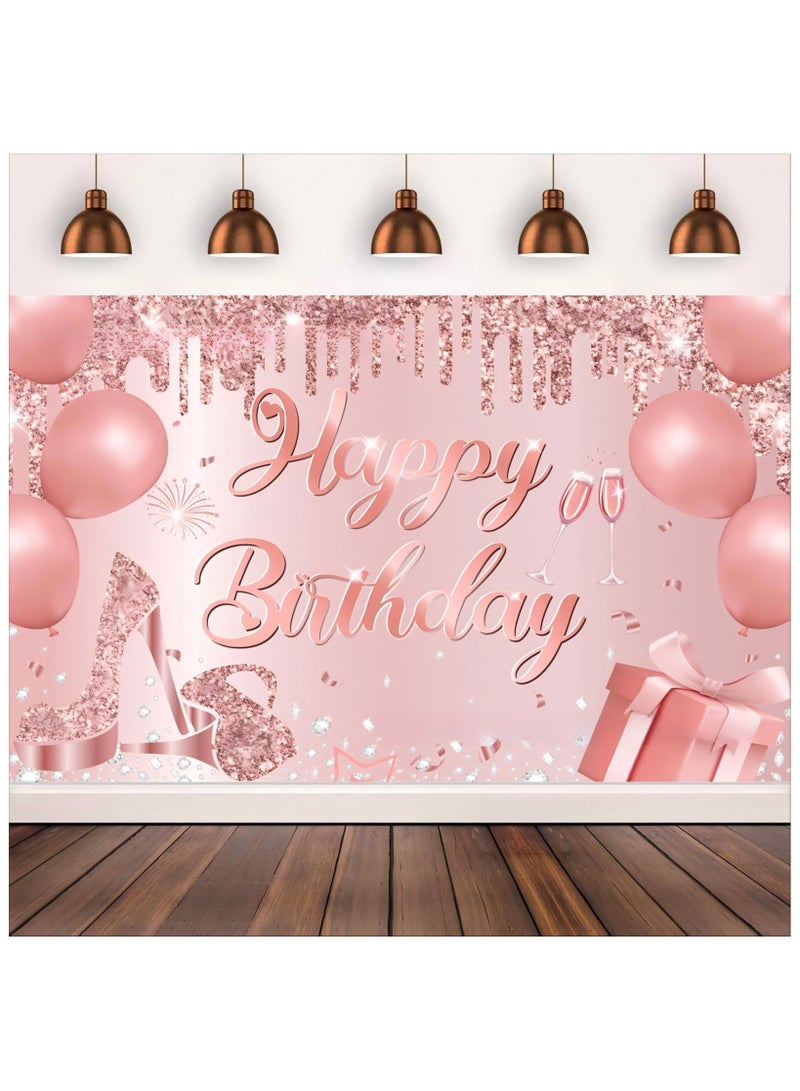 Pink High Heels Gift Glitter Sequins Birthday Party Background Cloth Tapestry Tapestry Decoration Background Cloth - Image 2