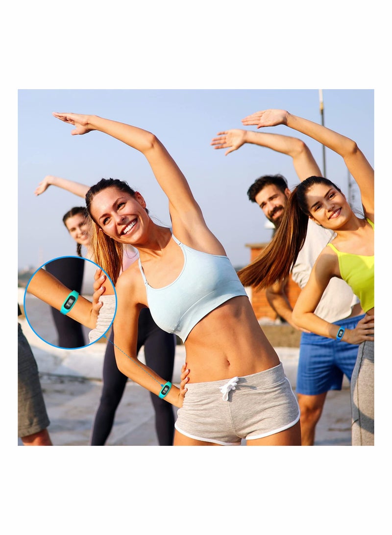 3-Pack Silicone Fitness Tracker Watch for Walking and Running - Pedometer, Calorie Counter, and Step Counting Bracelet for Men, Women, and Kids. Perfect for Active Lifestyles! - Image 4