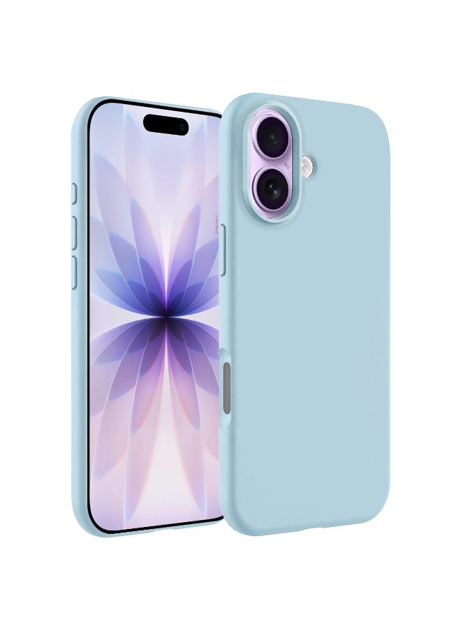 2 Packs Silicone Protective Phone Case for iPhone 17 - Soft Anti-Scratch Microfiber Lining Ultra Slim Drop Protection Phone Cover with 3D Screen Protector - Sky Blue - Image 2