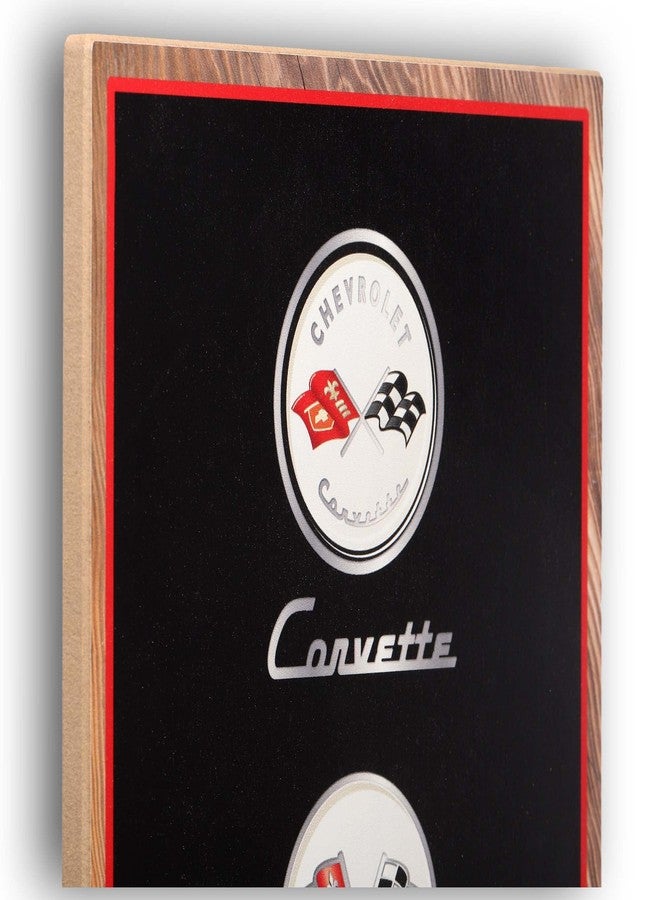 Open Road Brands Chevrolet Corvette Logo Evolution Vertical Wood Wall Decor - Large Corvette Wall Art for Man Cave or Garage - Image 4