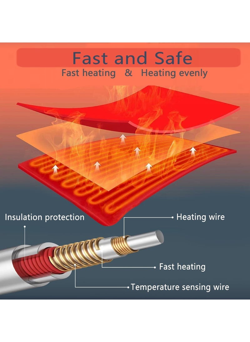 general Neck & Shoulder Weighted Heating Pads, 2 lb Large Neck Heating Pads for Pain Relief, 6 Heat Settings, 4 Timers, Auto Off, Electric Heating Gifts Women's Men's Mom Dad - Image 4