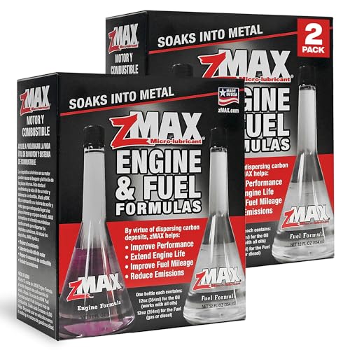 zMAX 58-011 - Engine & Fuel Formula Kit - Easy to Use - Reduces Carbon Build-Up & Lubricates Metal Extending Life of Car or Truck - Runs Efficiently, Improving Gas or Diesel Mileage - 12 oz - 2 Pack - Image 1