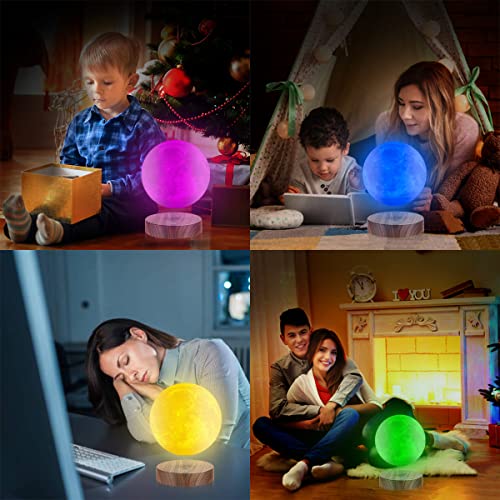 VGAzer Levitating Moon Lamp, Floating and Spinning 3D Moon Light 16 Colors Model ,Gifts for Women,Thanksgiving Christmas Gifts for Kids,Friends - Image 3
