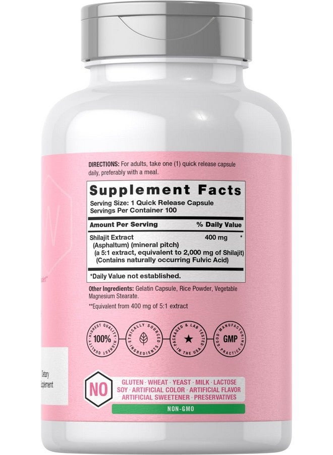 Horbäach Horbaach Shilajit for Women | 100 Capsules | 2000mg | Non GMO, Gluten Free Supplement - Image 2