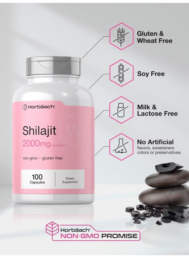 Horbäach Horbaach Shilajit for Women | 100 Capsules | 2000mg | Non GMO, Gluten Free Supplement - Image 5