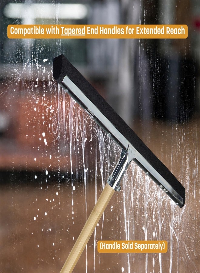 SPARTA Flo-Pac Double Foam Floor Rubber Squeegee Window Squeegee with Heavy Duty Steel Frame for Floor, Bathroom, Kitchen, Concrete, Tile, Garage, Commercial Use, 22 Inches, Black - Image 2