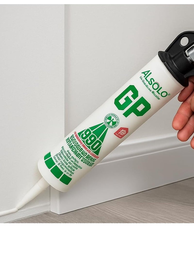 DUCHIC Duchic ALSOLO GP990 Home Improvement Sealant,[ PACK 3], Rapid Curing, Strong Tensile Resistance, Zero Formaldehyde (COLOR WHITE) specially for Duct sealing & grooting  - Image 3