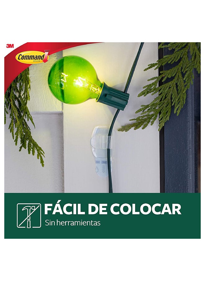 3M Command Clear Outdoor Light Clips 10 x 18 x 4 cm  - Image 3