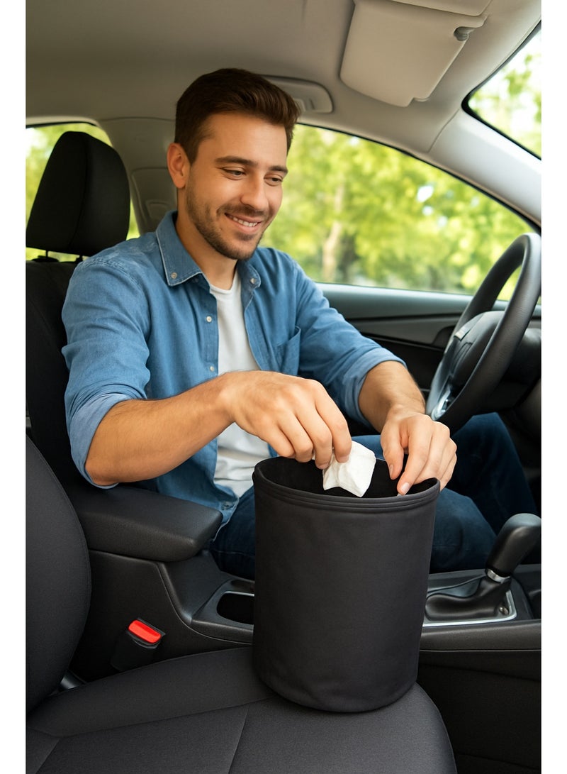 Foldable Waterproof Car Trash Bin – Multi-Purpose Leak-Proof and Washable Organizer to Keep Your Vehicle Clean, Practical Design for Front and Rear Seats - Image 2