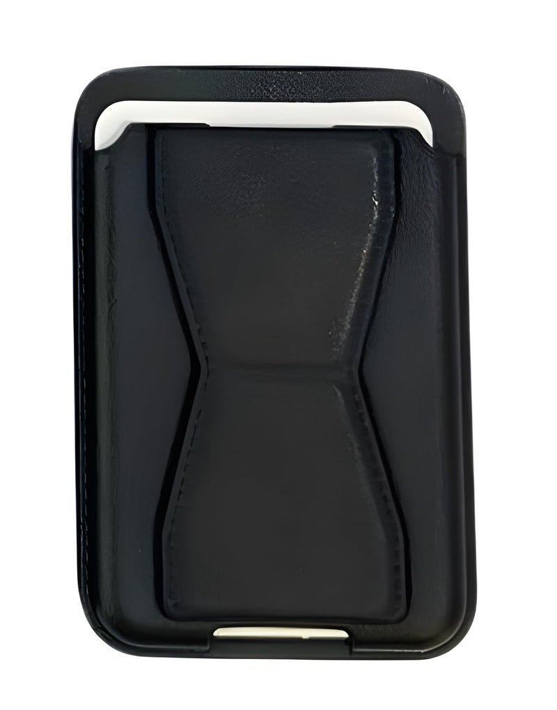 KASTWAVE Next Store Magnetic Wallet with Stand, Stylish PU Card Holder, Vertical & Horizontal Viewing for iPhone 15/14/13/12/11 – Black - Image 1