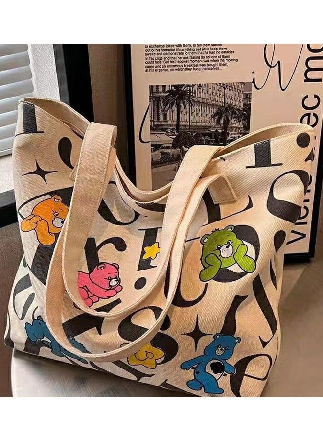 Canvas Women Shoulder Bag Ladies Fashion Shopping Hand Bags Cute Anime Cartoon Tote Bags - Image 2