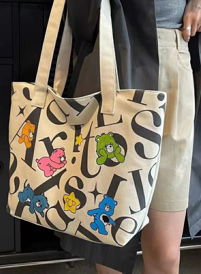 Canvas Women Shoulder Bag Ladies Fashion Shopping Hand Bags Cute Anime Cartoon Tote Bags - Image 3