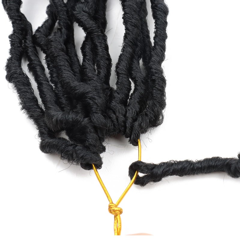 LMZIM 26 Inch Soft Locs Crochet Hair 7 Packs Faux Locs Crochet Hair Pre Looped Goddess Locs Crochet Braids Hair For Black Women 1B - Image 3