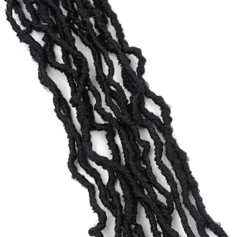 LMZIM 26 Inch Soft Locs Crochet Hair 7 Packs Faux Locs Crochet Hair Pre Looped Goddess Locs Crochet Braids Hair For Black Women 1B - Image 5
