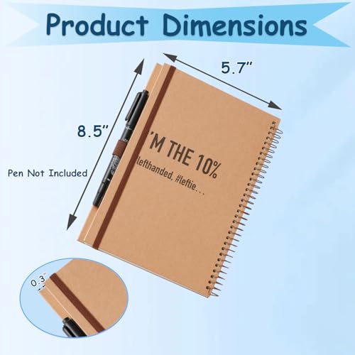 King Mills Left Handed Notebooks College Ruled, 160 Pages 1 Subject, Hard Cover Lefty Notebooks. Ideal Gifts for Left Handed People. Size 8.5" X 5.7"1pk - Image 2