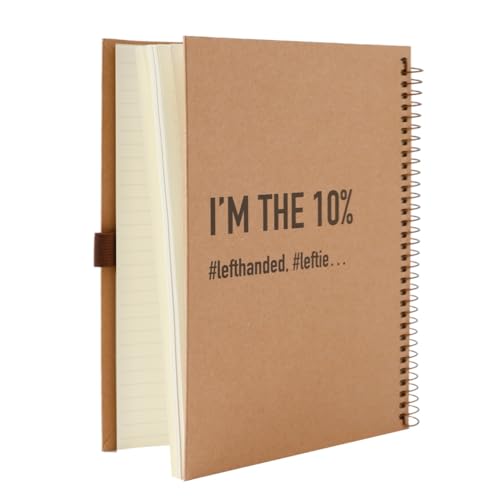 King Mills Left Handed Notebooks College Ruled, 160 Pages 1 Subject, Hard Cover Lefty Notebooks. Ideal Gifts for Left Handed People. Size 8.5" X 5.7"1pk - Image 1