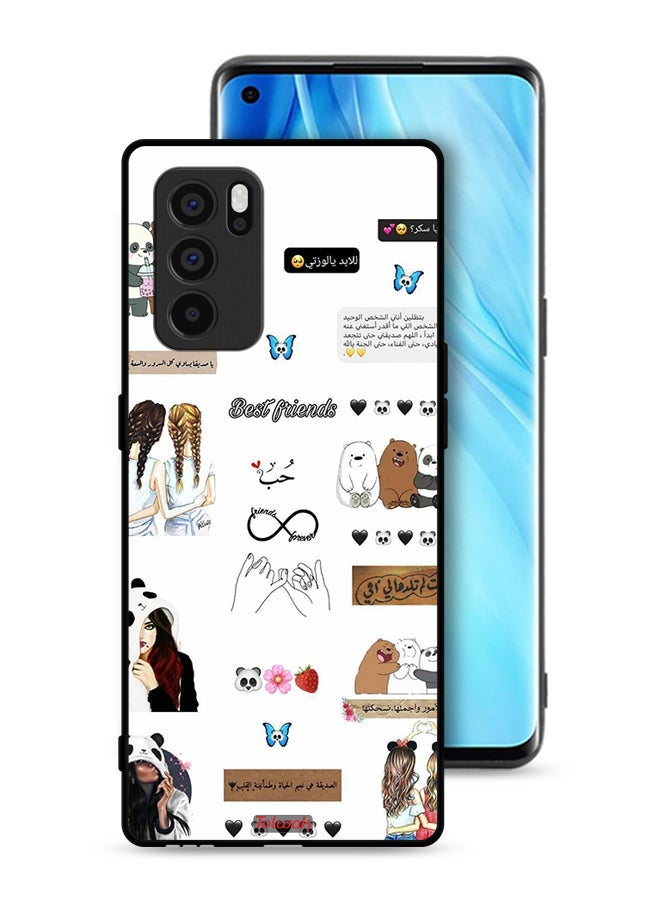 Tolwak Oppo Reno6 Pro 5G Protective Case Cover Arabic Quotes And Stickers - Image 1
