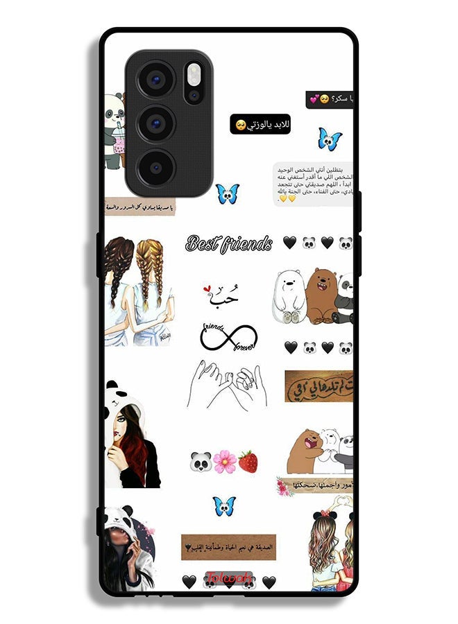 Tolwak Oppo Reno6 Pro 5G Protective Case Cover Arabic Quotes And Stickers - Image 2