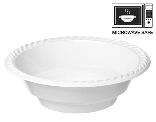 Propack [100 Count] Disposable Plastic White 18 oz Heavy Weight Bowls, Great For Weddings, Home, Office, School, Party, Picnics, Take-out, Fast Food, Outdoor, Events, Or Every Day Use - Image 2