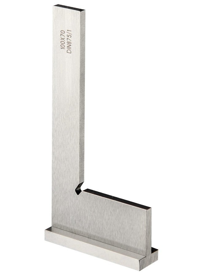 Boomgood Precision Machinist Square 4 Inch Engineer Square 90 Degree Right Angle Ruler Ground Hardened Steel with Seat 4 x 2.8 Inch - Image 1