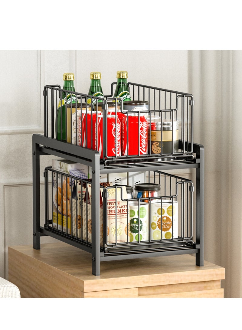 ميكسد متعددة الأغراض الصلب أعلى الجدول تخزين الرف مع انزلاق درج التخزين يمكن أن تكون مكدسة في سحب نوع الحوض السفلي الجرف . - Image 3