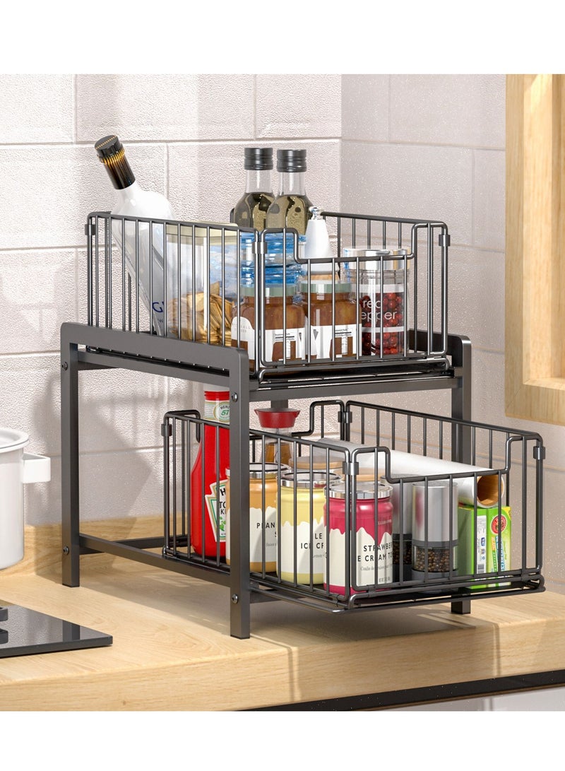 ميكسد متعددة الأغراض الصلب أعلى الجدول تخزين الرف مع انزلاق درج التخزين يمكن أن تكون مكدسة في سحب نوع الحوض السفلي الجرف . - Image 4