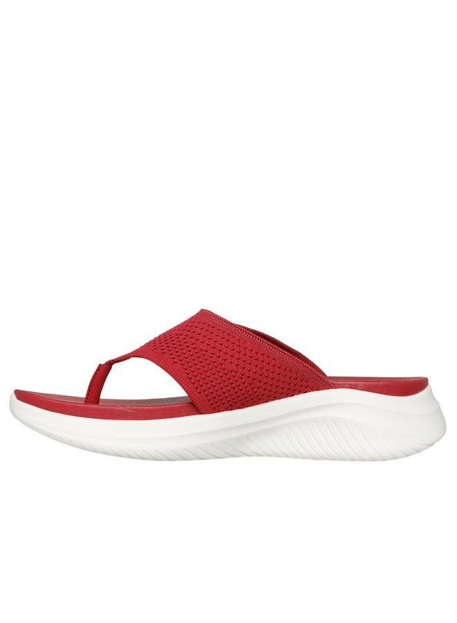 SKECHERS Women's Ultra Flex 3.0-Coastal Aura Flip-Flop, Red, 41 EU - Image 2