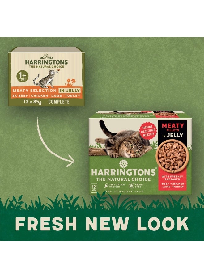 Harringtons Meat in Jelly Wet Cat Food Multipack - Image 3