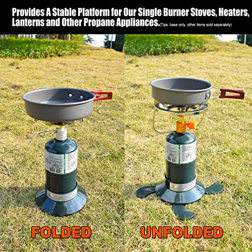 RANDDER Propane Cylinder Base, 16oz/1lb Gas Cartridge ABS Plastic Base Bracket Gas Bottle Fixed Support, Foldable Gas Tank Base Replacement for Camping Hiking Outdoor - Image 5