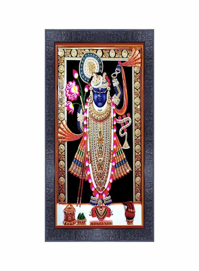 pnf Shrinathji Temple Nathdwara Wall Painting Synthetic frame-22579(10 * 14inch,Multicolour,Synthetic) - Image 1